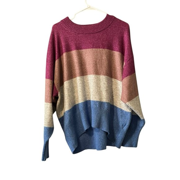 A New Day Women’s Long Sleeve Sweater Size Large Colorful Career Preppy Modern - Picture 1 of 10